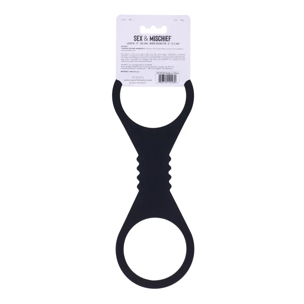 Sex & Mischief Shadow Large Silicone Cuffs - Large Restraints - Take A Peek