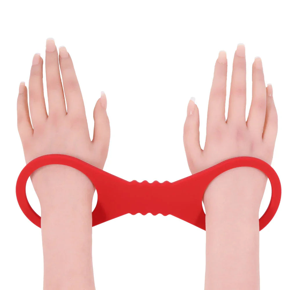 Sex & Mischief Amor Large Silicone Cuffs - Large Restraints - Take A Peek