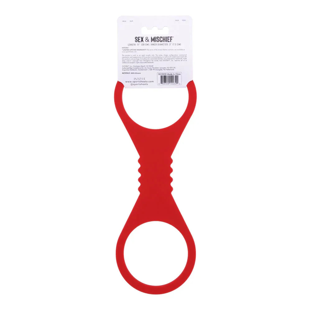 Sex & Mischief Amor Large Silicone Cuffs - Large Restraints - Take A Peek