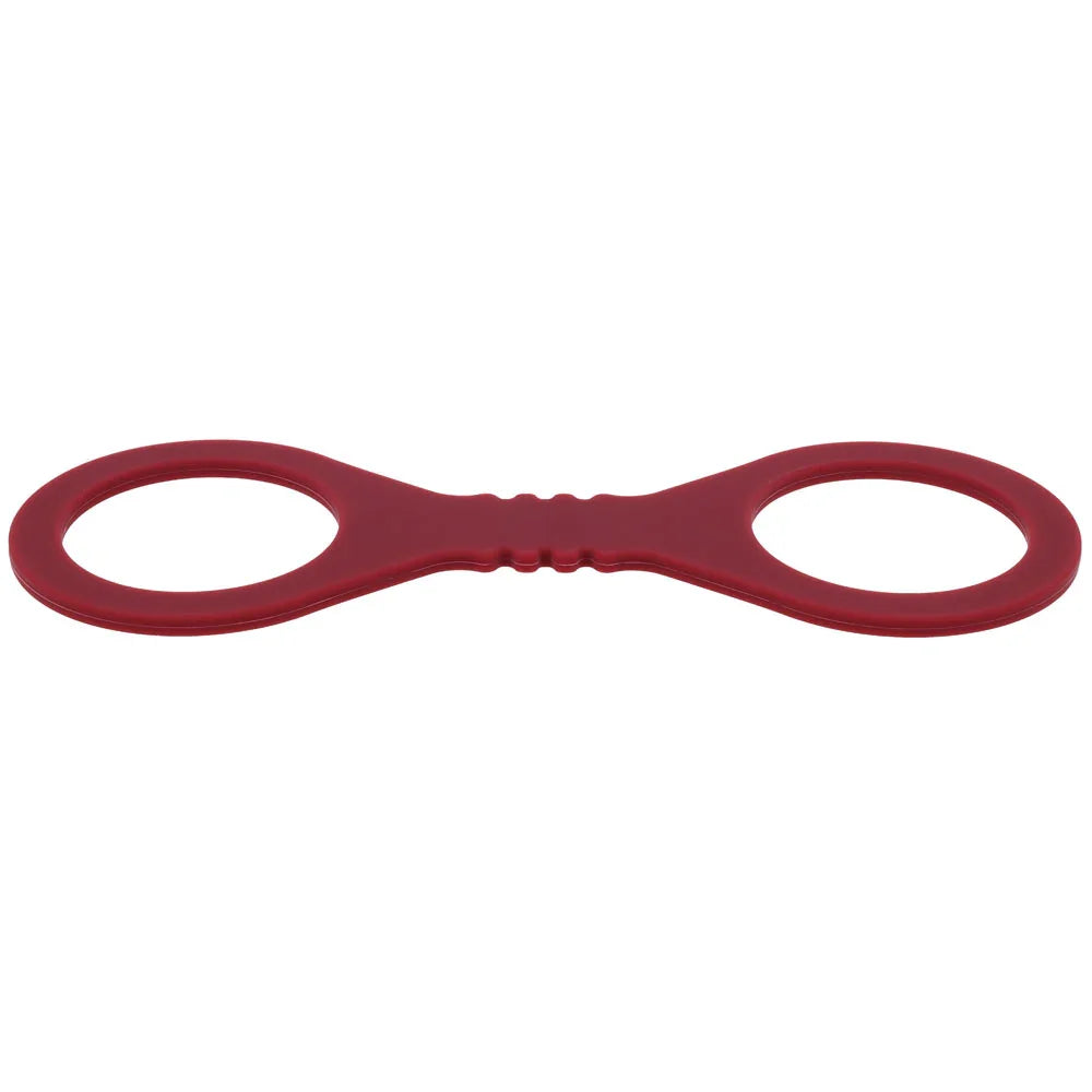 Sex & Mischief Enchanted Small Silicone Cuffs - Burgundy Small Restraints - Take A Peek