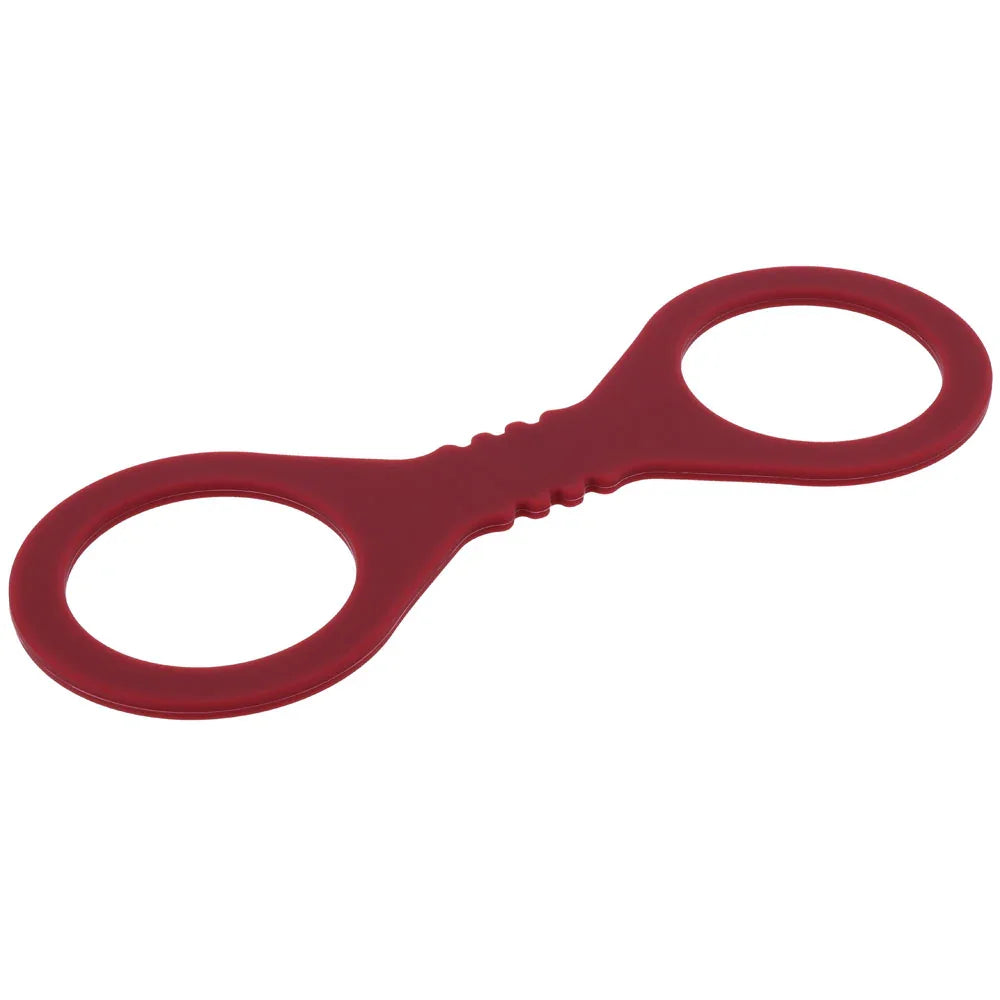 Sex & Mischief Enchanted Small Silicone Cuffs - Burgundy Small Restraints - Take A Peek