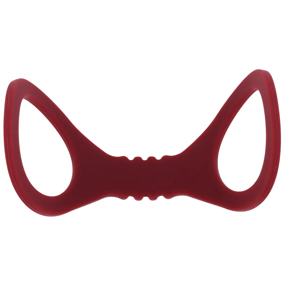 Sex & Mischief Enchanted Small Silicone Cuffs - Burgundy Small Restraints - Take A Peek