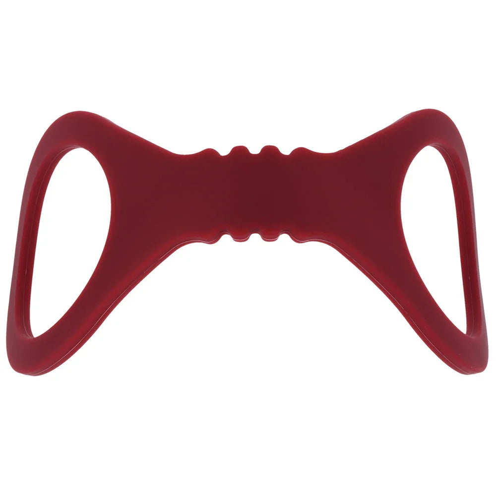 Sex & Mischief Enchanted Small Silicone Cuffs - Burgundy Small Restraints - Take A Peek