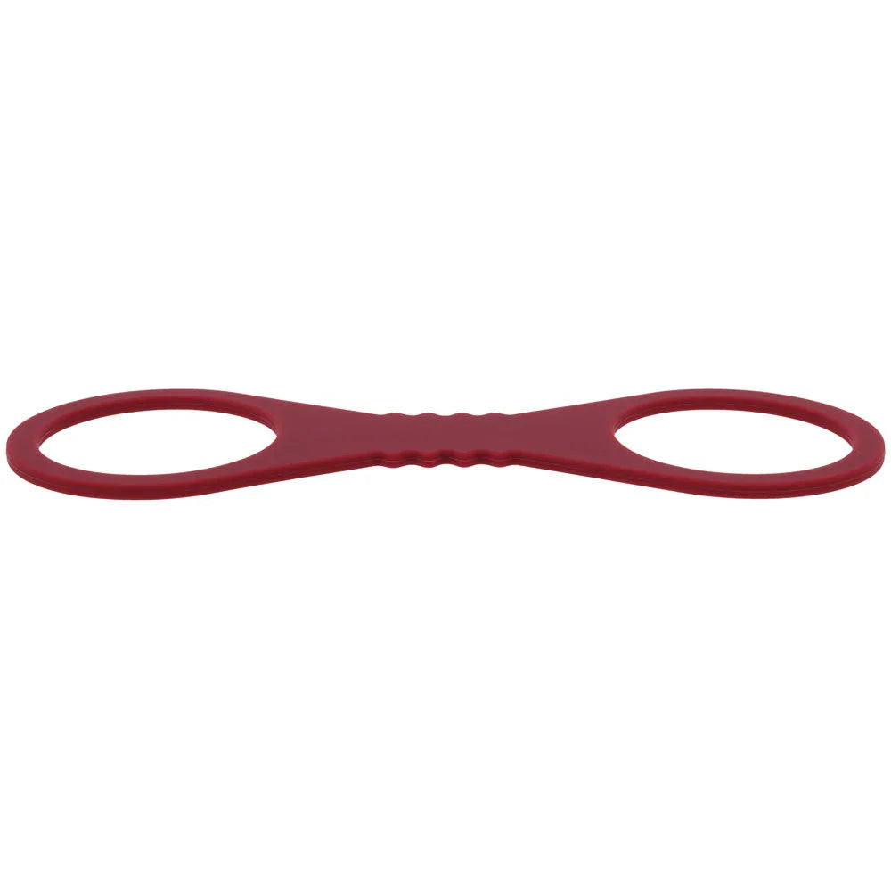 Sex & Mischief Enchanted Large Silicone Cuffs - Burgundy Large Restraints - Take A Peek