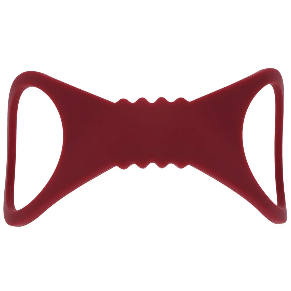 Sex & Mischief Enchanted Large Silicone Cuffs - Burgundy Large Restraints - Take A Peek