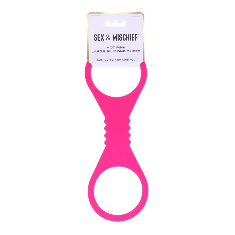 Sex & Mischief Large Hot Silicone Cuffs - Hot Large Restraints - Take A Peek
