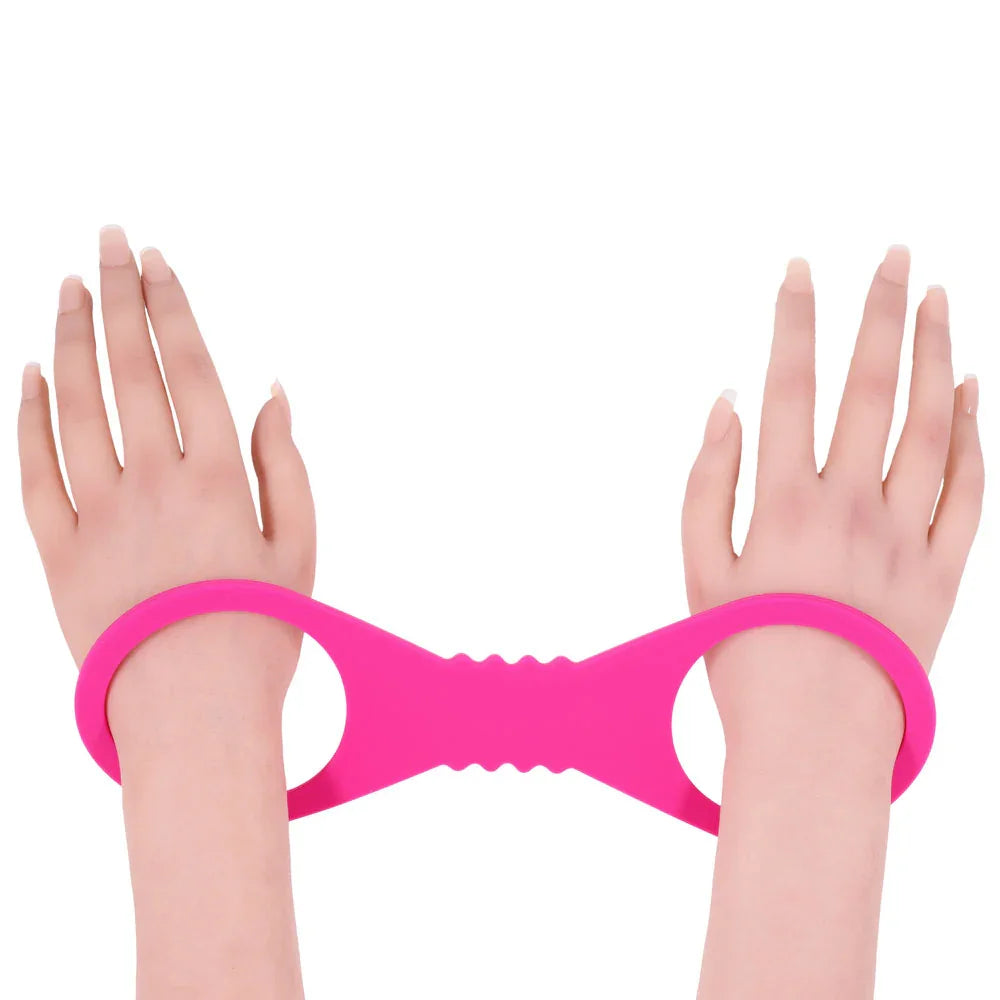 Sex & Mischief Large Hot Silicone Cuffs - Hot Large Restraints - Take A Peek