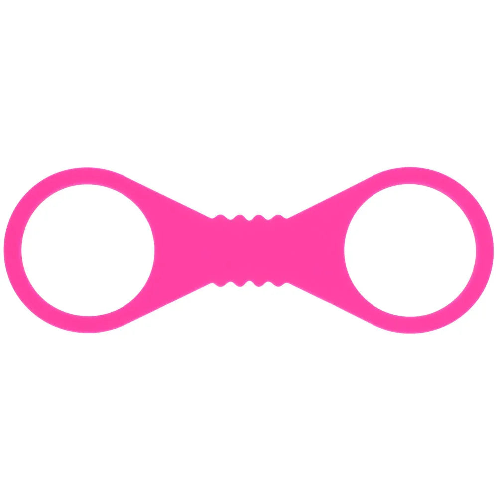 Sex & Mischief Large Hot Silicone Cuffs - Hot Large Restraints - Take A Peek