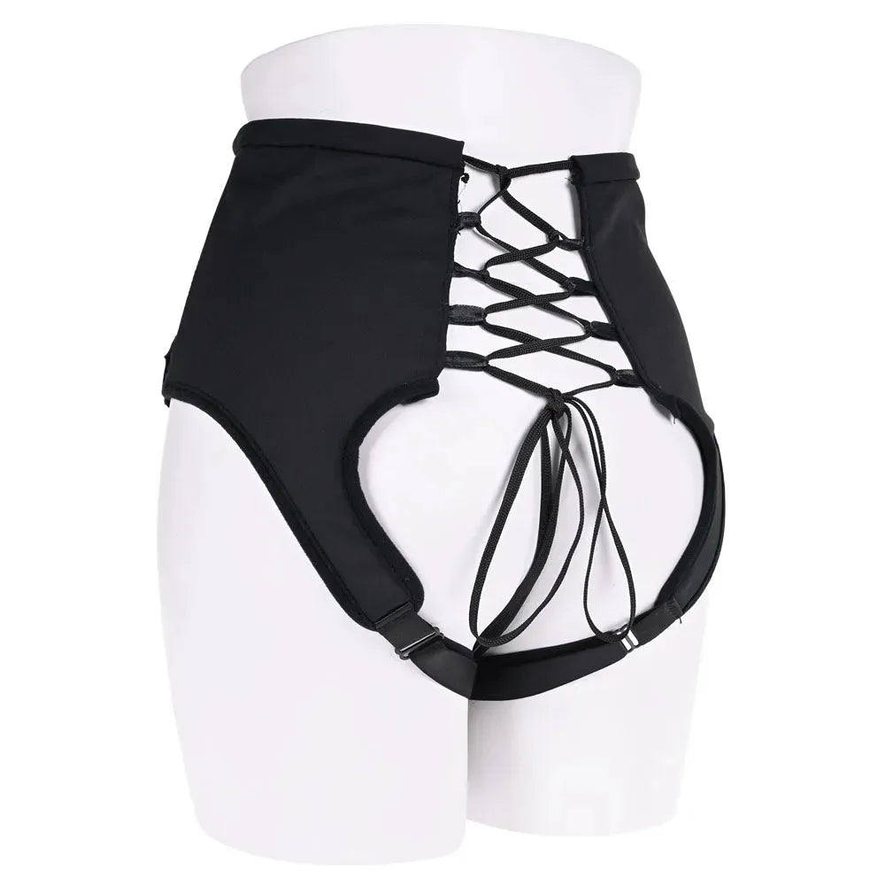 SPORTSHEETS High Waisted Corset Strap On - Take A Peek