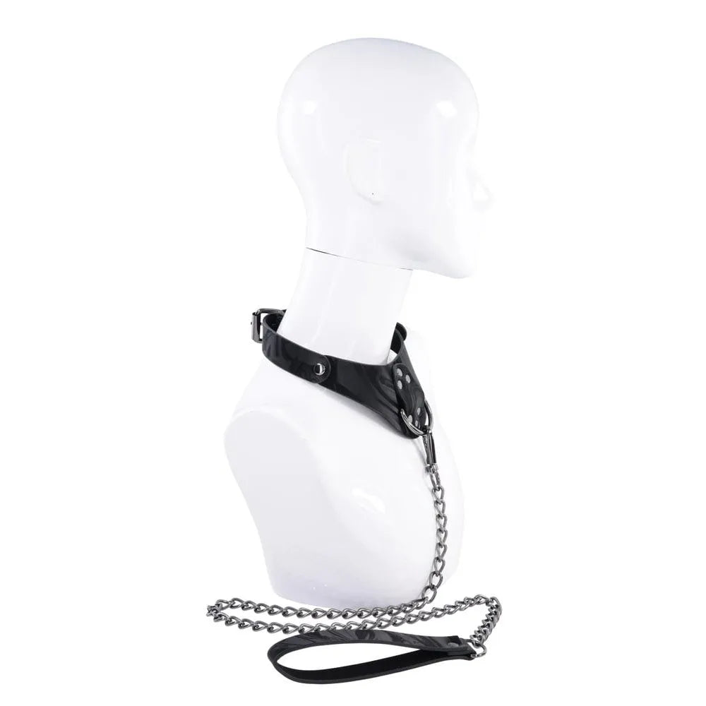SPORTSHEETS Velvet Noir Collar & Leash - Restraint & Leash - Take A Peek