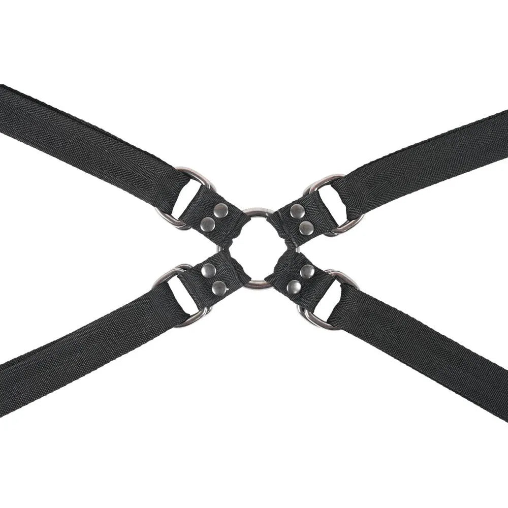 SPORTSHEETS Velvet Noir Adjustable Hog Tie & Cuff Set - Restraints - Take A Peek