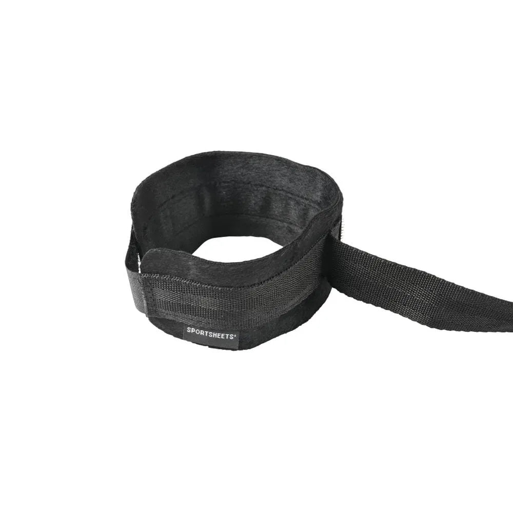 SPORTSHEETS Velvet Noir Adjustable Hog Tie & Cuff Set - Restraints - Take A Peek
