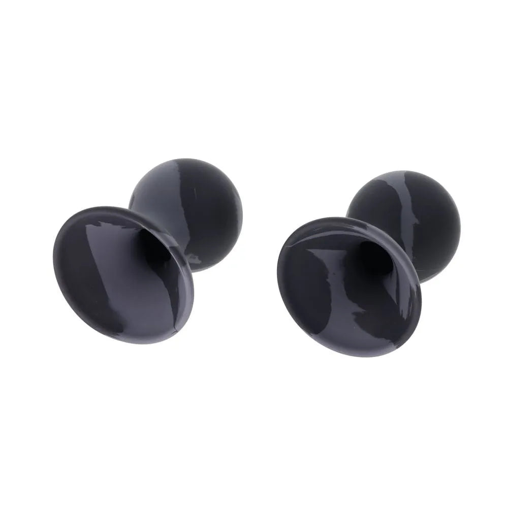 SPORTSHEETS Velvet Noir Silicone Nipple Suckers - /Grey Nipple Suckers - Set of 2 - Take A Peek