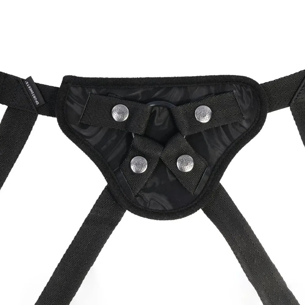 SPORTSHEETS Velvet Noir Strap On - Adjustable Strap-On Harness (No Probe Included) - Take A Peek