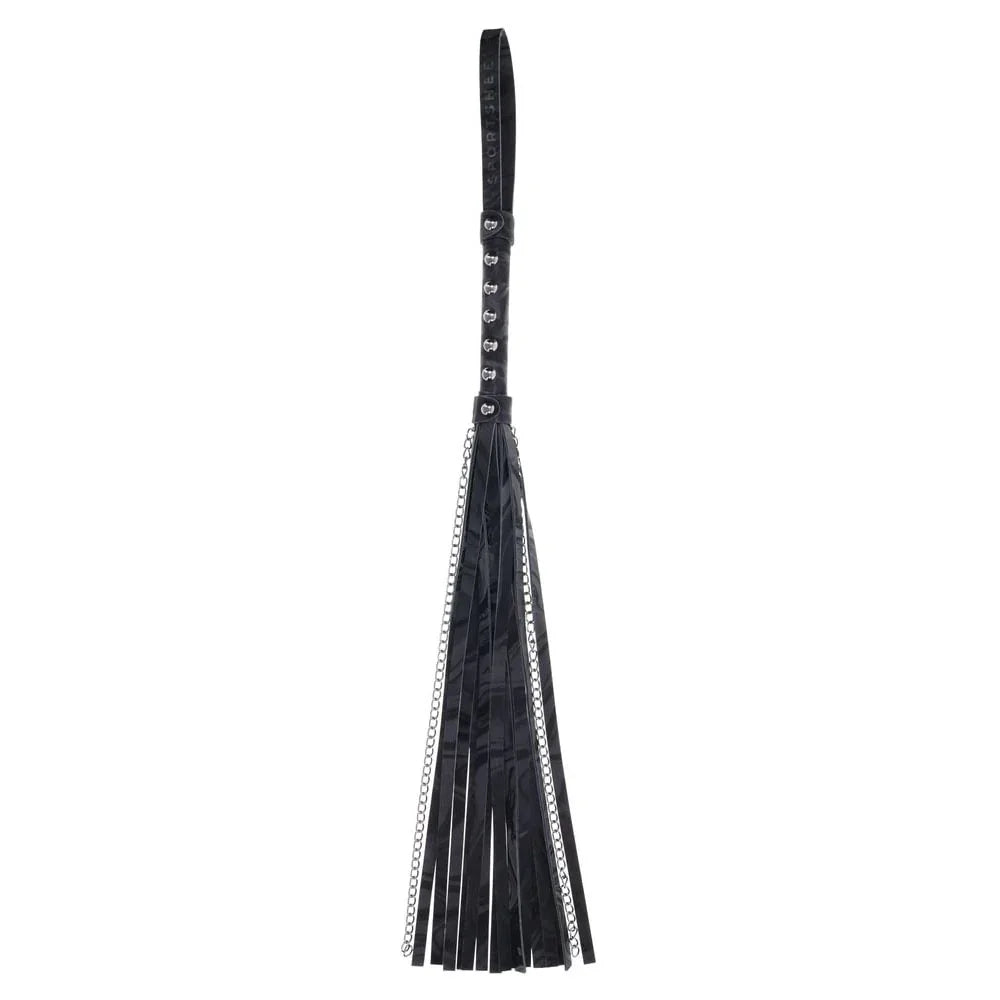 SPORTSHEETS Velvet Noir Chain Flogger - 43 cm Flogger Whip - Take A Peek