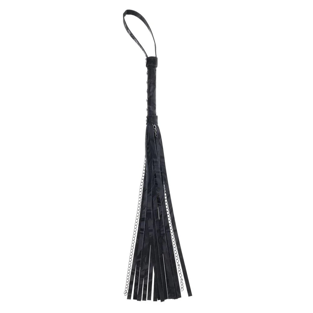 SPORTSHEETS Velvet Noir Chain Flogger - 43 cm Flogger Whip - Take A Peek