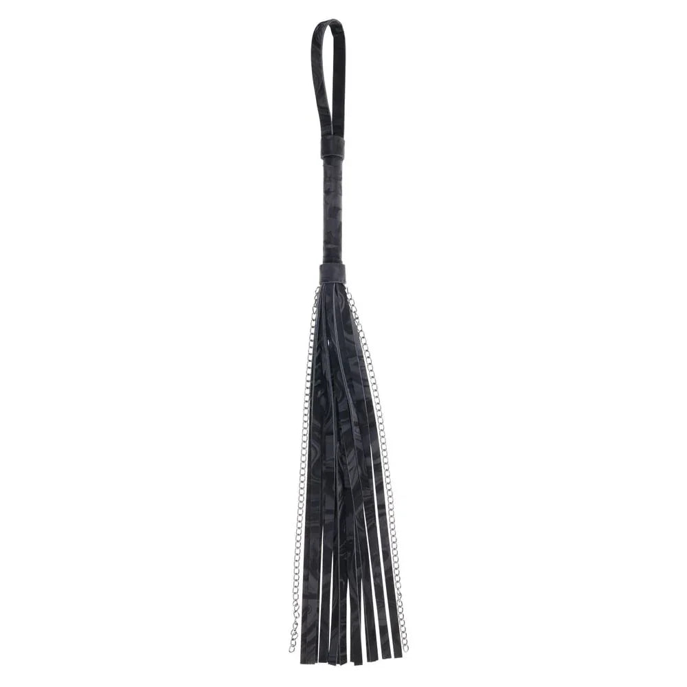 SPORTSHEETS Velvet Noir Chain Flogger - 43 cm Flogger Whip - Take A Peek