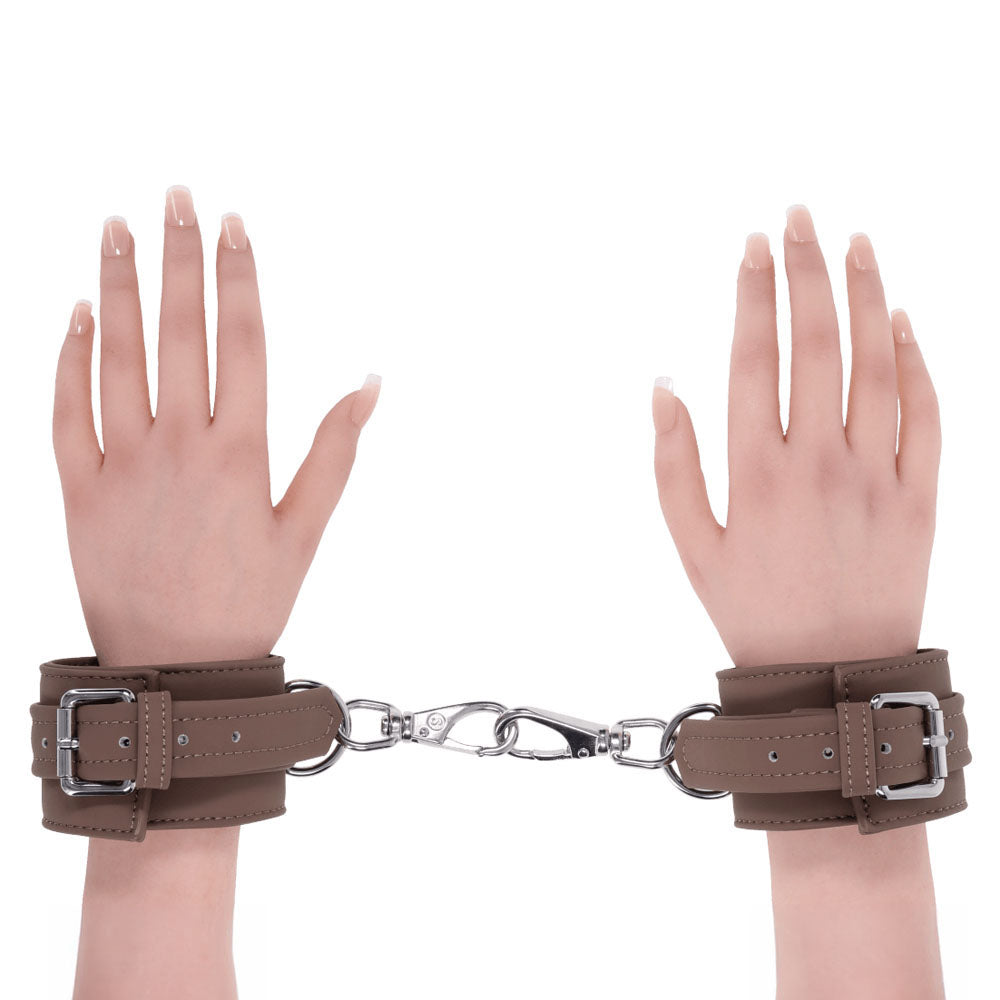 SPORTSHEETS Signature Dawn Dream Handcuffs - Tan Adjustable Restraints - Take A Peek