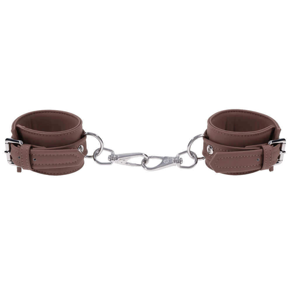 SPORTSHEETS Signature Dawn Dream Handcuffs - Tan Adjustable Restraints - Take A Peek