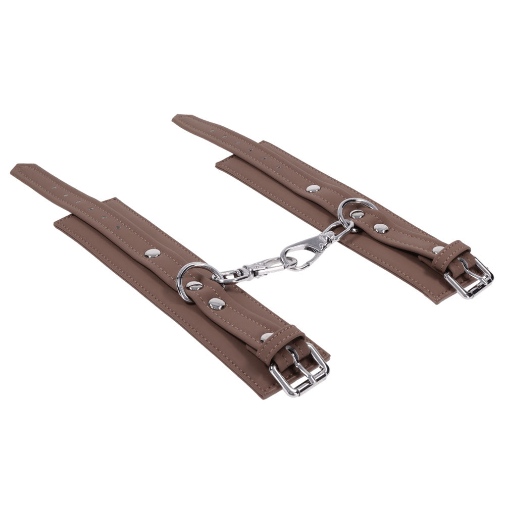 SPORTSHEETS Signature Dawn Dream Handcuffs - Tan Adjustable Restraints - Take A Peek