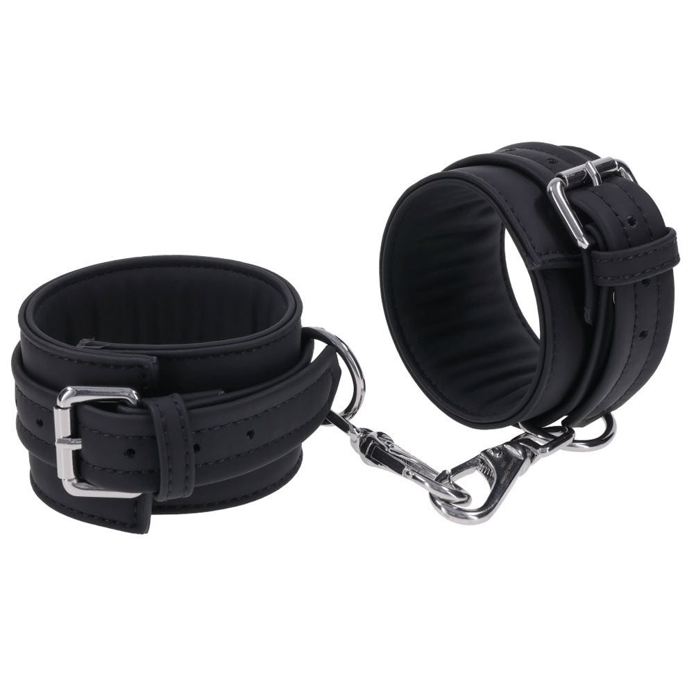 SPORTSHEETS Signature Midnight Muse Ankle Cuffs - Adjustable Leg Restraints - Take A Peek