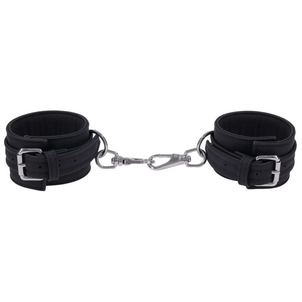 SPORTSHEETS Signature Midnight Muse Ankle Cuffs - Adjustable Leg Restraints - Take A Peek