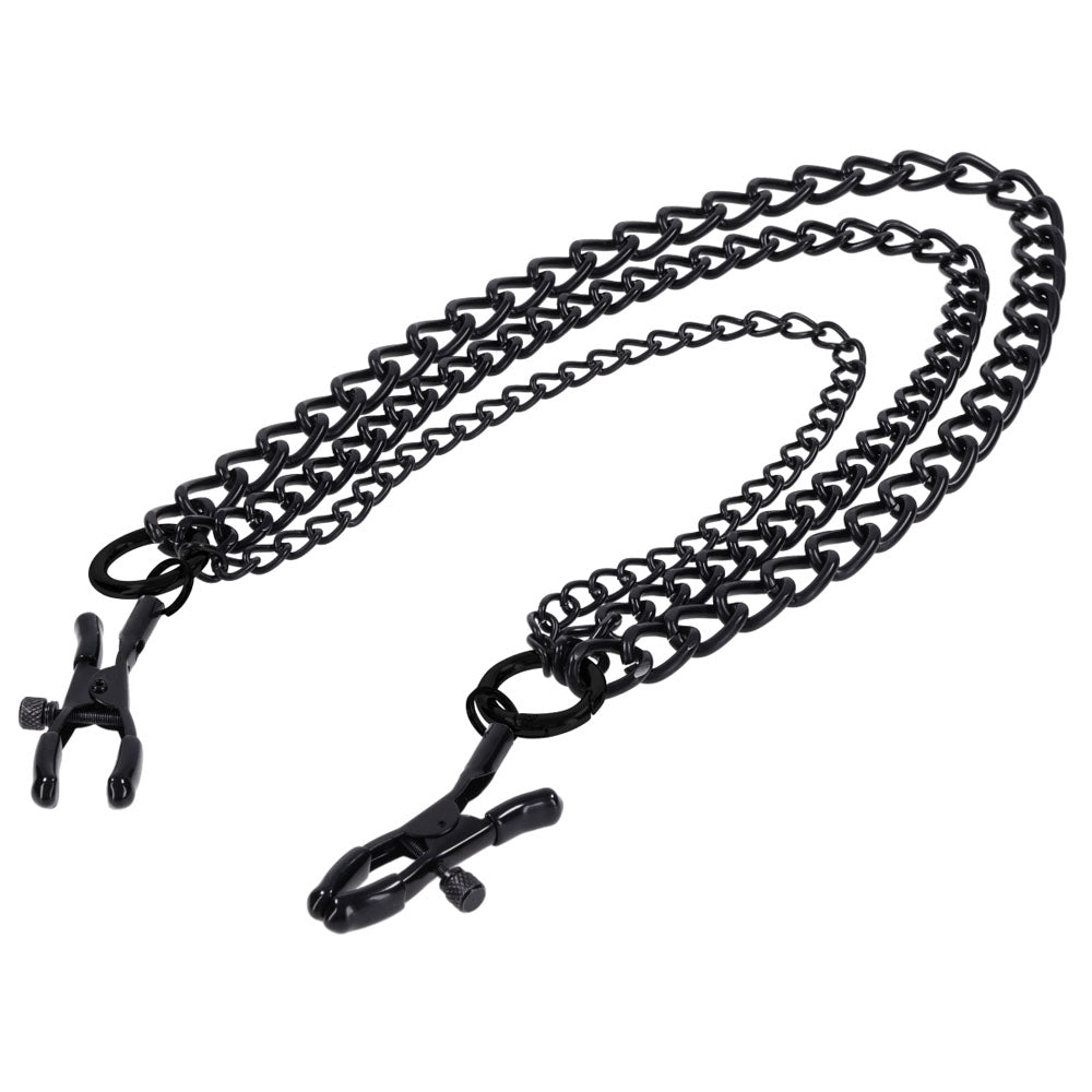 SPORTSHEETS Signature Midnight Muse exCHAINgeable Nipple Jewelry - Nipple Clamps with Chain - Take A Peek