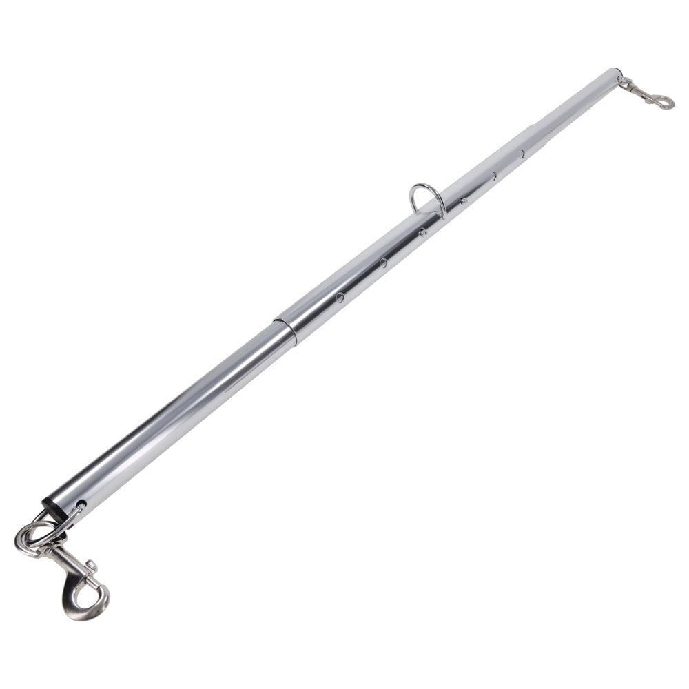 SPORTSHEETS Signature Adjustable Spreader Bar - Silver Metal Adjustable Spreader Bar (No Cuffs Included) - Take A Peek