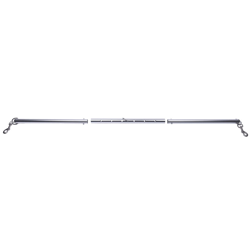 SPORTSHEETS Signature Adjustable Spreader Bar - Silver Metal Adjustable Spreader Bar (No Cuffs Included) - Take A Peek