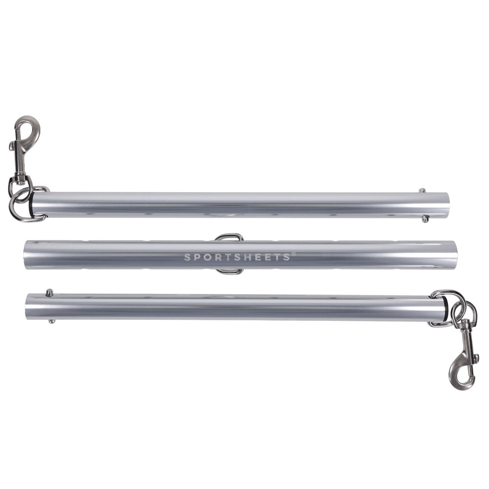 SPORTSHEETS Signature Adjustable Spreader Bar - Silver Metal Adjustable Spreader Bar (No Cuffs Included) - Take A Peek