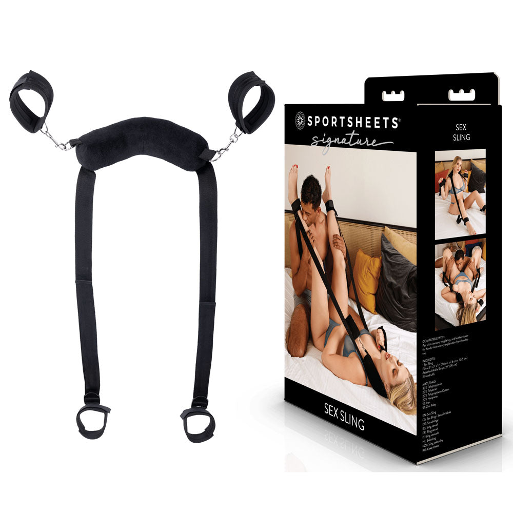 SPORTSHEETS Signature Sex Sling - Adjustable Positioning Aid - Take A Peek