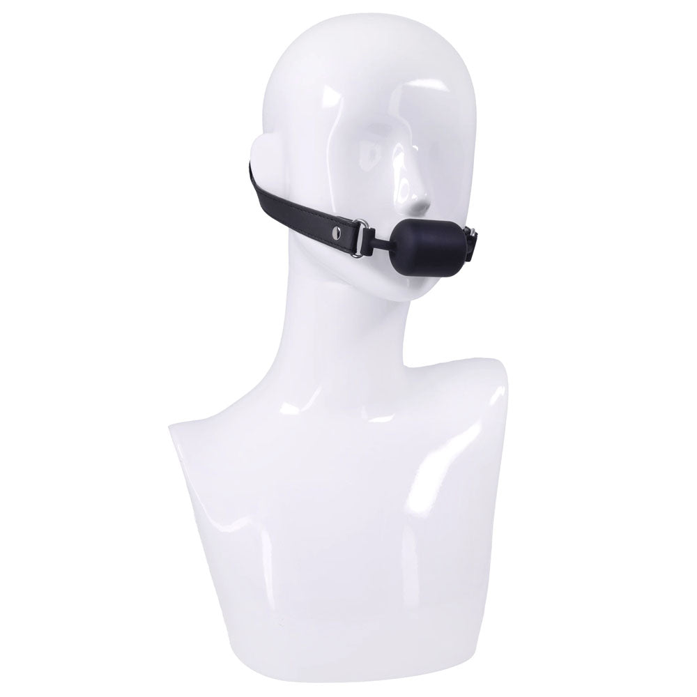 SPORTSHEETS Signature Midnight Muse Barrel Gag - Mouth Restraint - Take A Peek