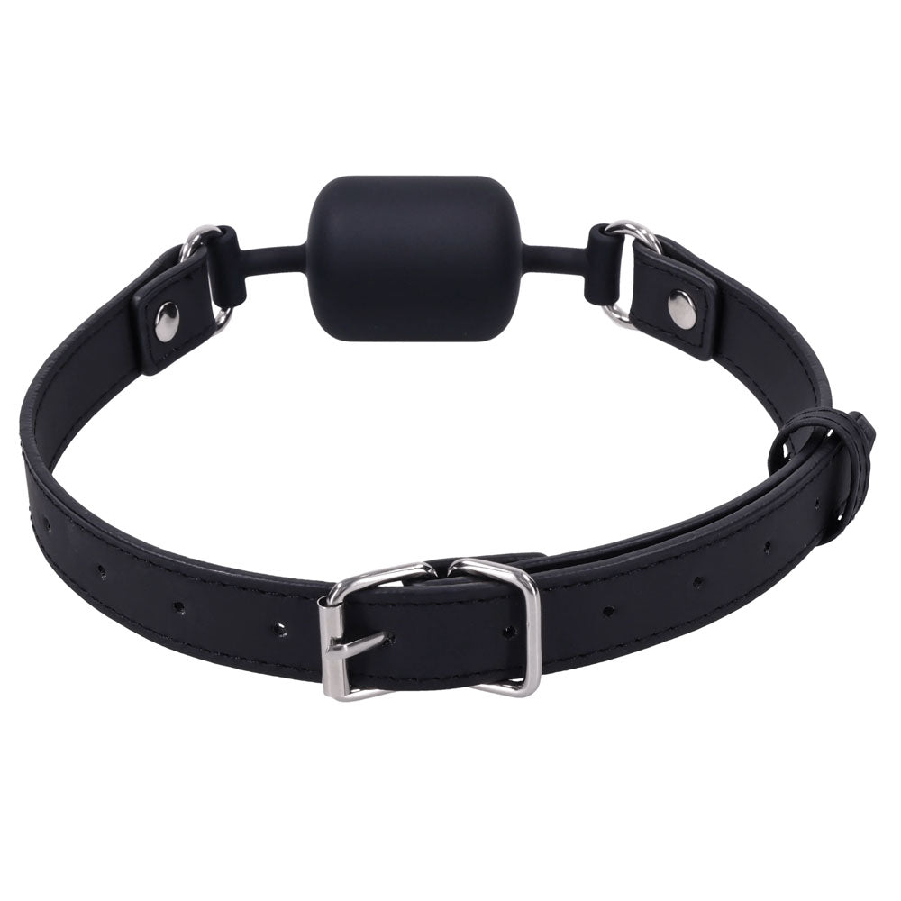 SPORTSHEETS Signature Midnight Muse Barrel Gag - Mouth Restraint - Take A Peek