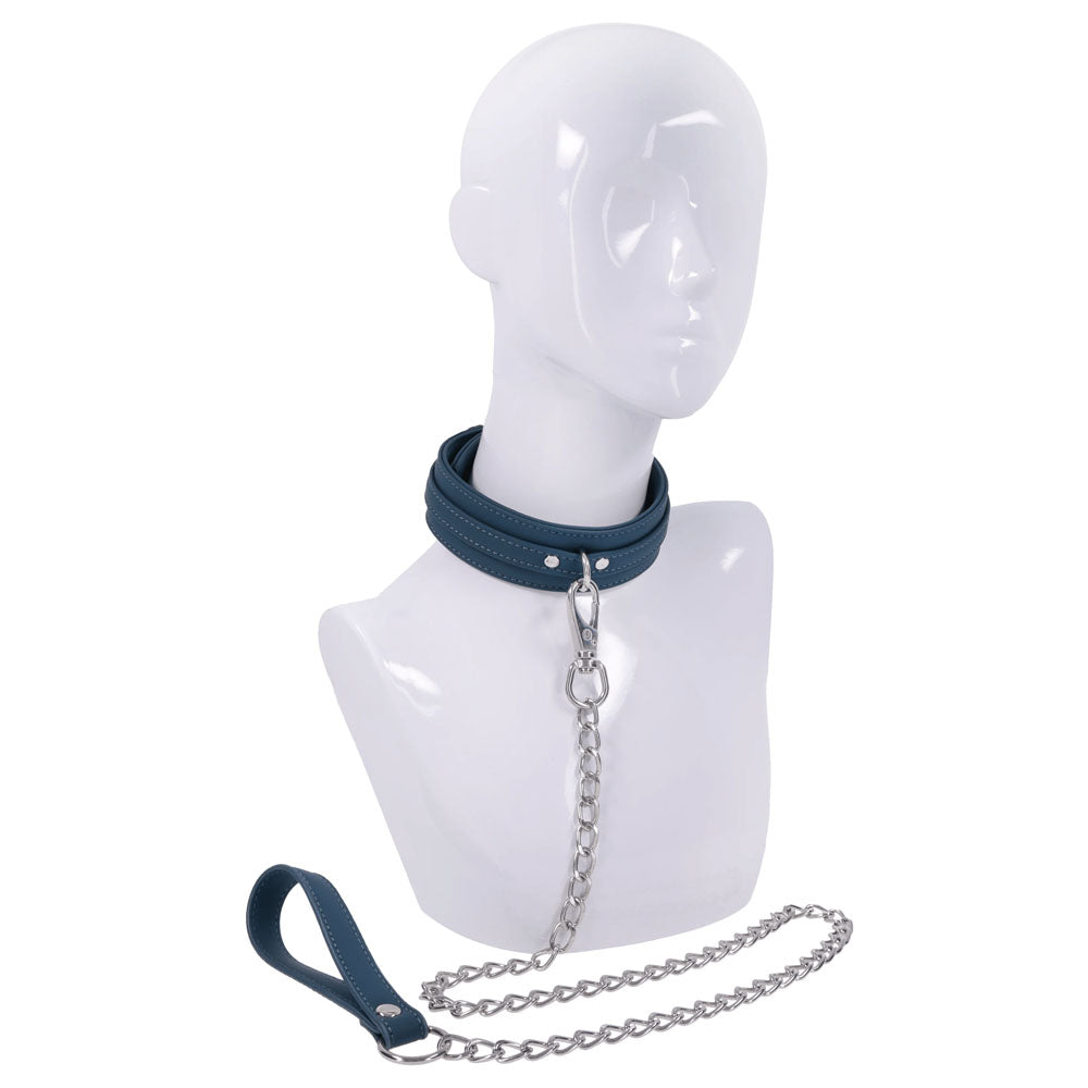 SPORTSHEETS Signature Twilight Tease Collar & Leash - Adjustable Restraint - Take A Peek