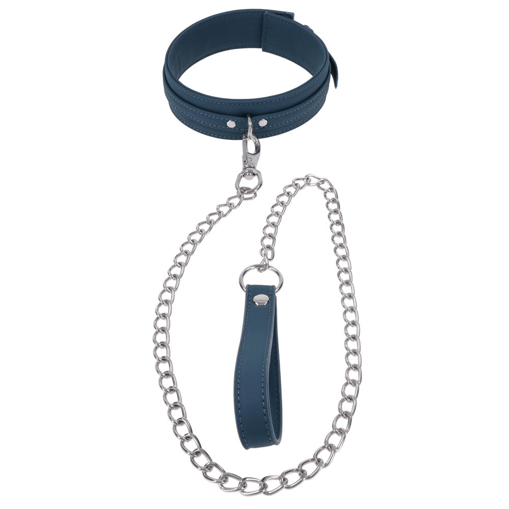 SPORTSHEETS Signature Twilight Tease Collar & Leash - Adjustable Restraint - Take A Peek
