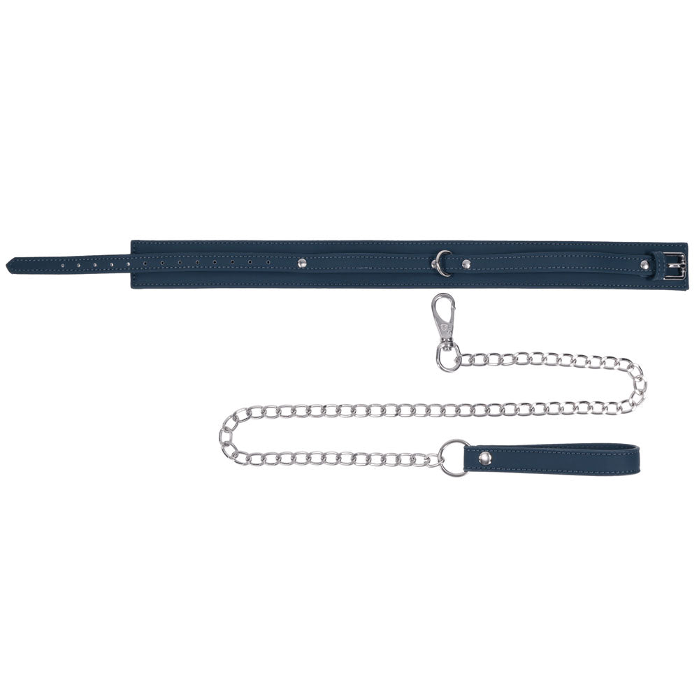 SPORTSHEETS Signature Twilight Tease Collar & Leash - Adjustable Restraint - Take A Peek