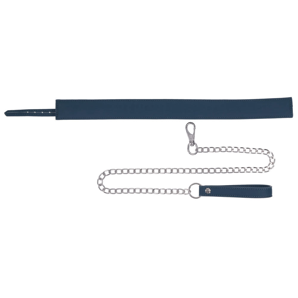 SPORTSHEETS Signature Twilight Tease Collar & Leash - Adjustable Restraint - Take A Peek