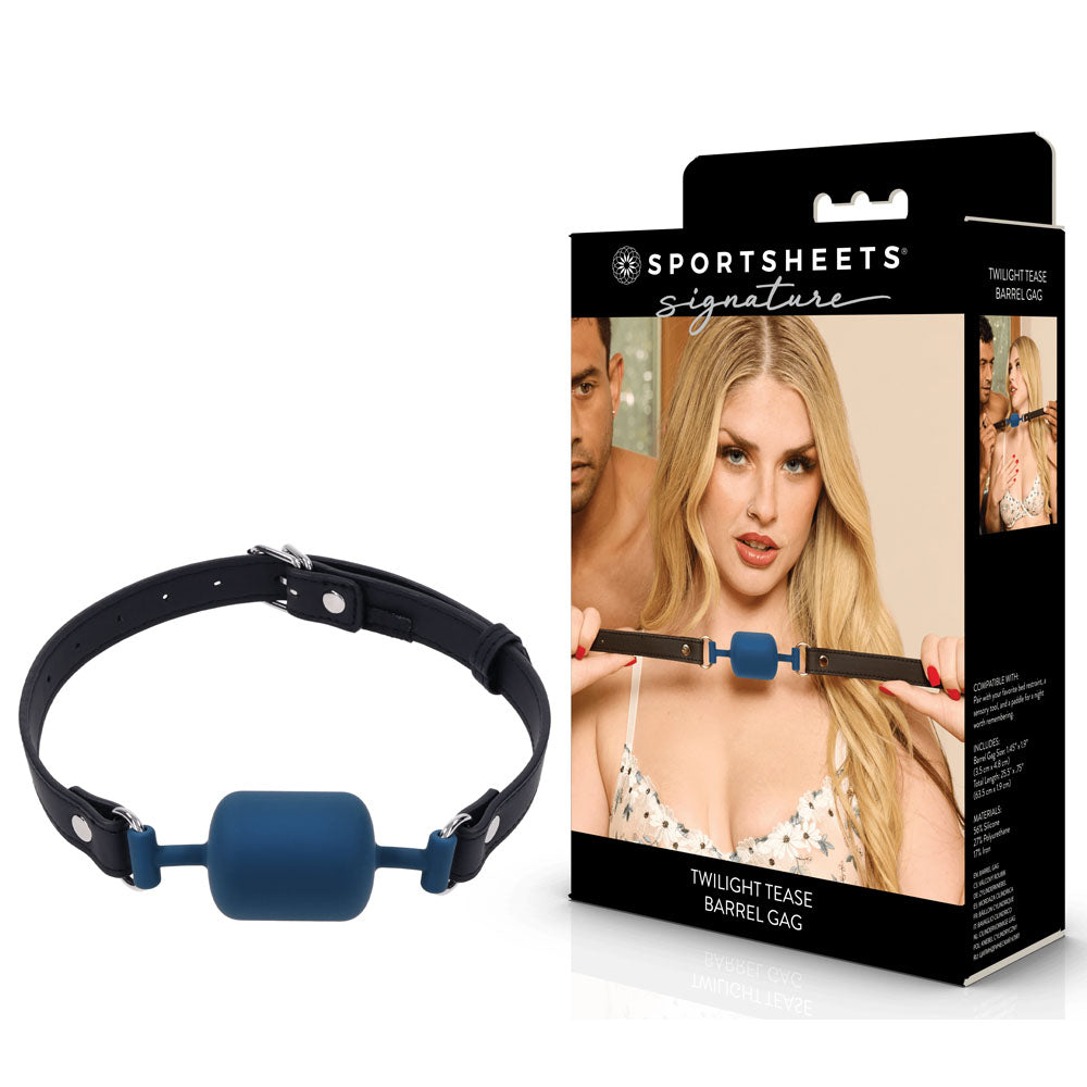SPORTSHEETS Signature Twilight Tease Barrel Gag - Mouth Restraint - Take A Peek