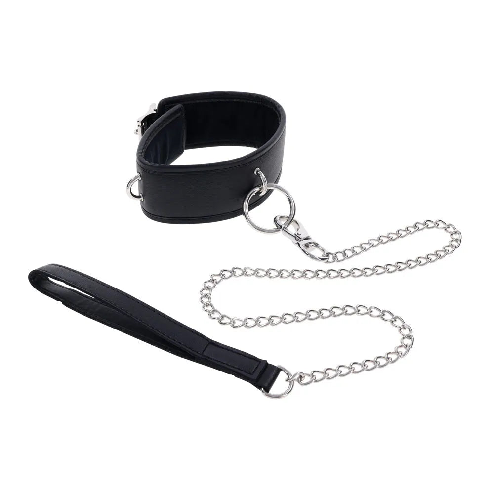 EDGE Collar & Leash - Neck Restraint with Heavy Duty Metal Leash - Take A Peek