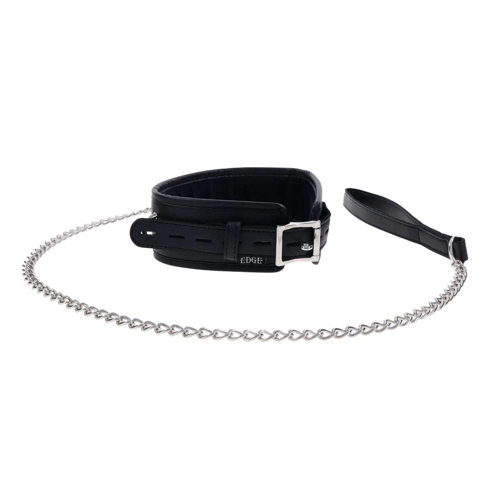 EDGE Collar & Leash - Neck Restraint with Heavy Duty Metal Leash - Take A Peek