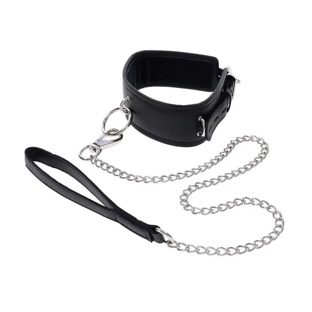 EDGE Collar & Leash - Neck Restraint with Heavy Duty Metal Leash - Take A Peek