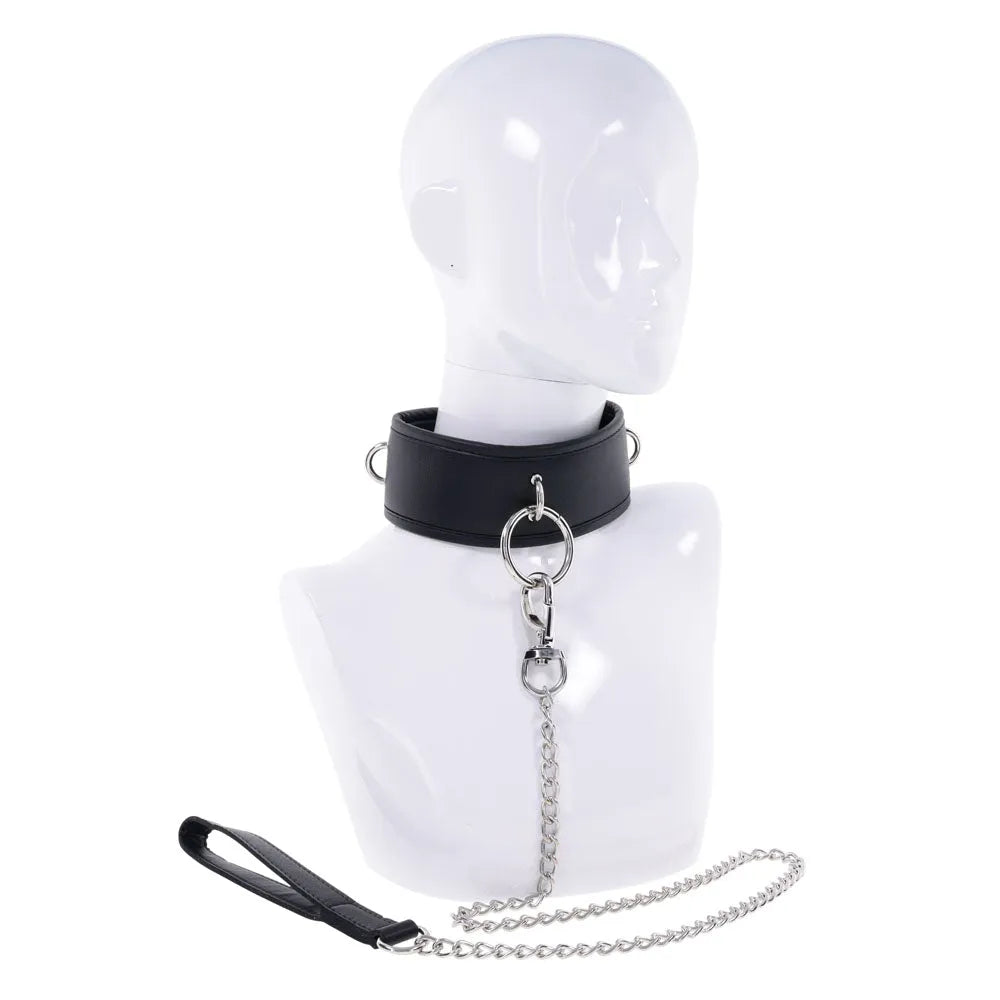 EDGE Collar & Leash - Neck Restraint with Heavy Duty Metal Leash - Take A Peek