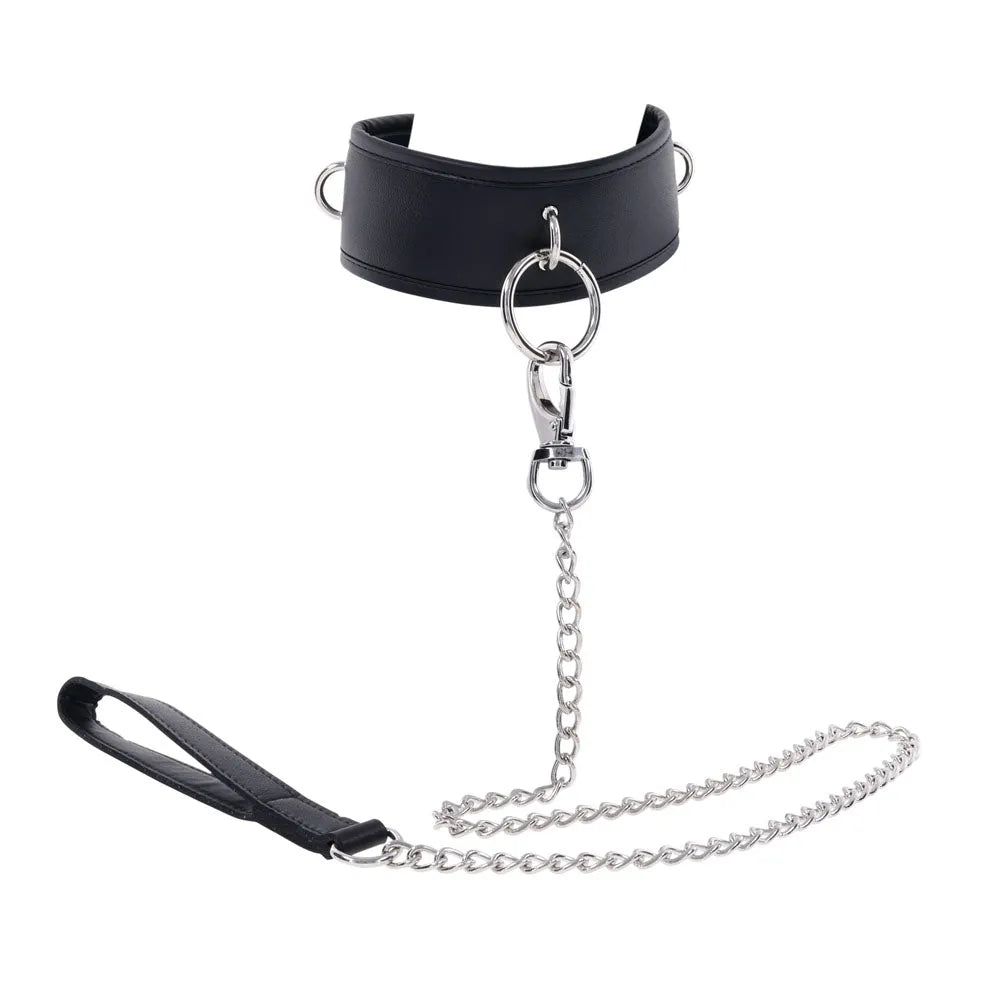 EDGE Collar & Leash - Neck Restraint with Heavy Duty Metal Leash - Take A Peek