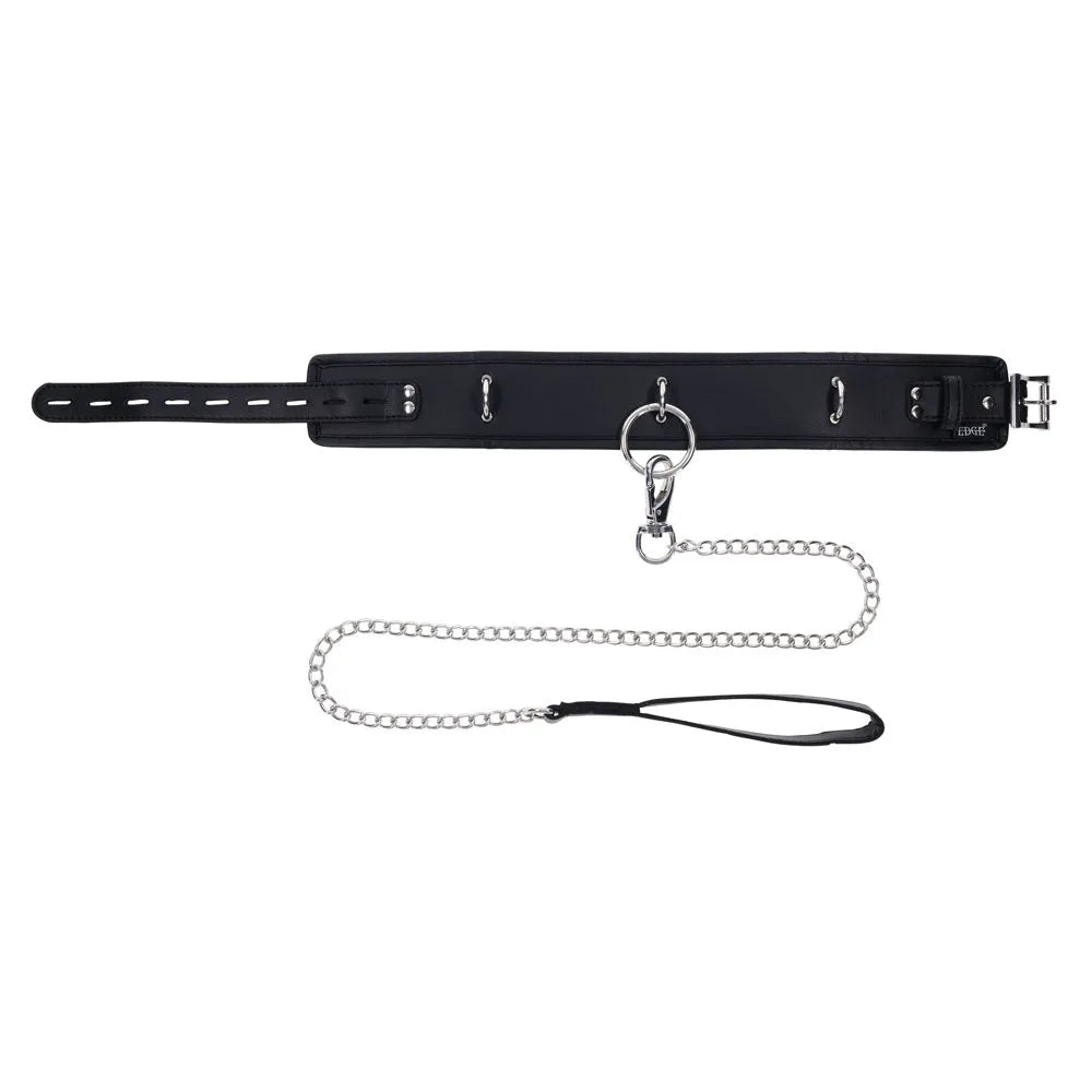 EDGE Collar & Leash - Neck Restraint with Heavy Duty Metal Leash - Take A Peek