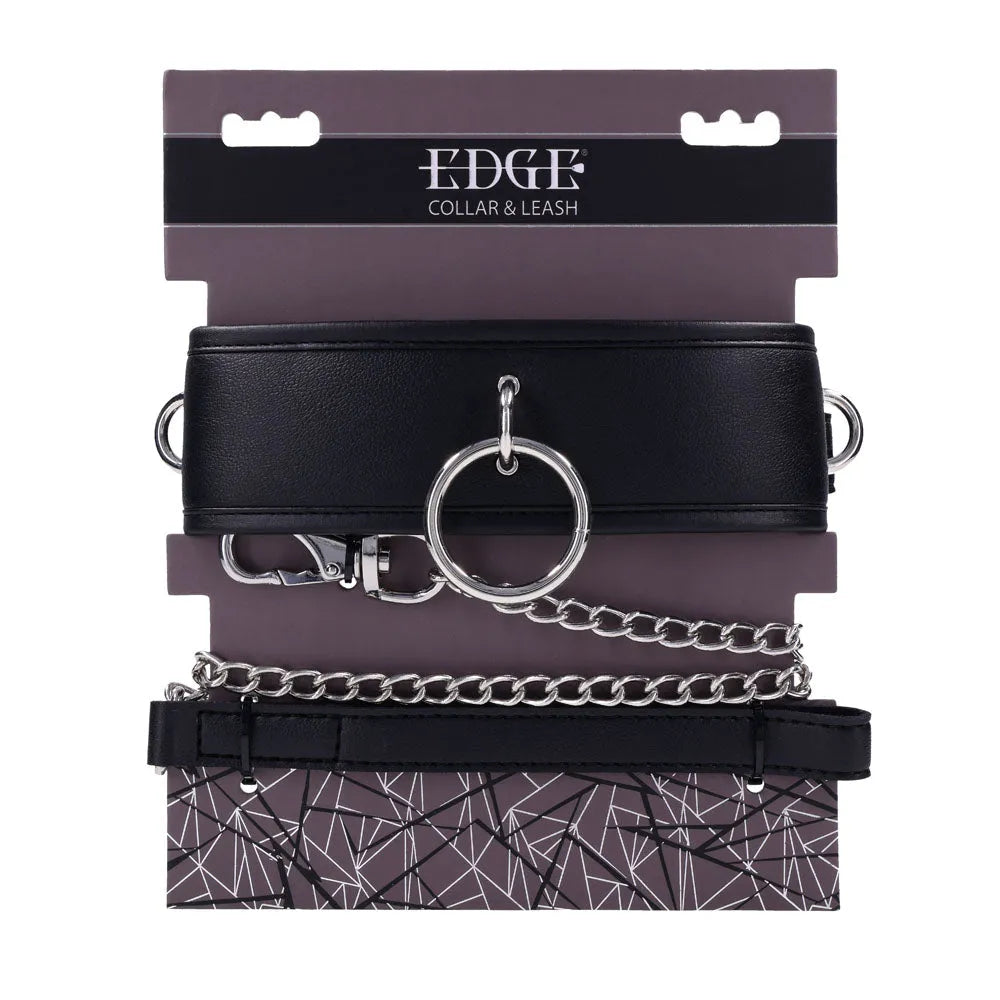 EDGE Collar & Leash - Neck Restraint with Heavy Duty Metal Leash - Take A Peek