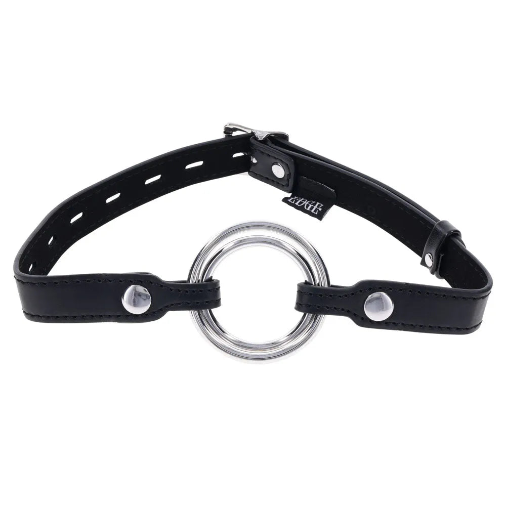 EDGE Interchangeable Ring Gag - Mouth Gag Restraint with 2 Interchangeable Pieces - Take A Peek