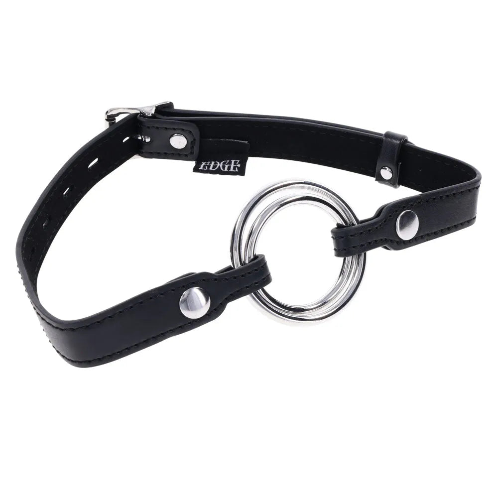 EDGE Interchangeable Ring Gag - Mouth Gag Restraint with 2 Interchangeable Pieces - Take A Peek