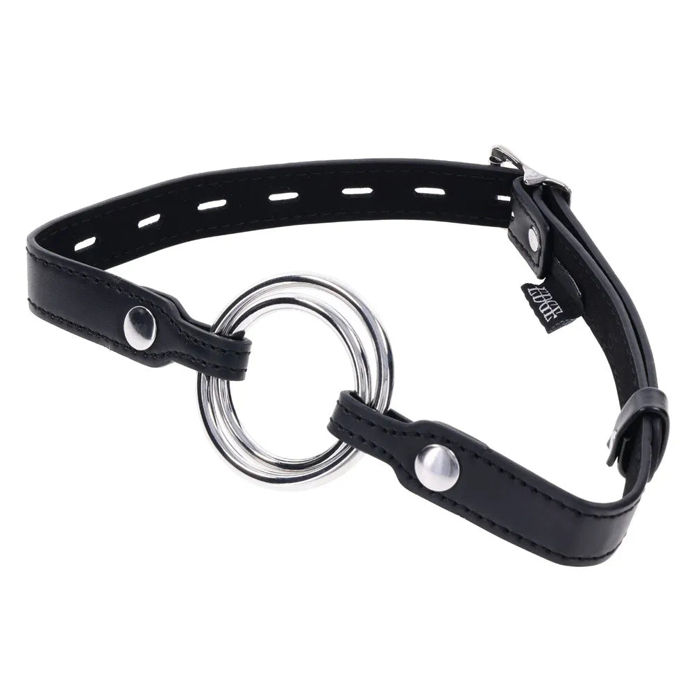 EDGE Interchangeable Ring Gag - Mouth Gag Restraint with 2 Interchangeable Pieces - Take A Peek