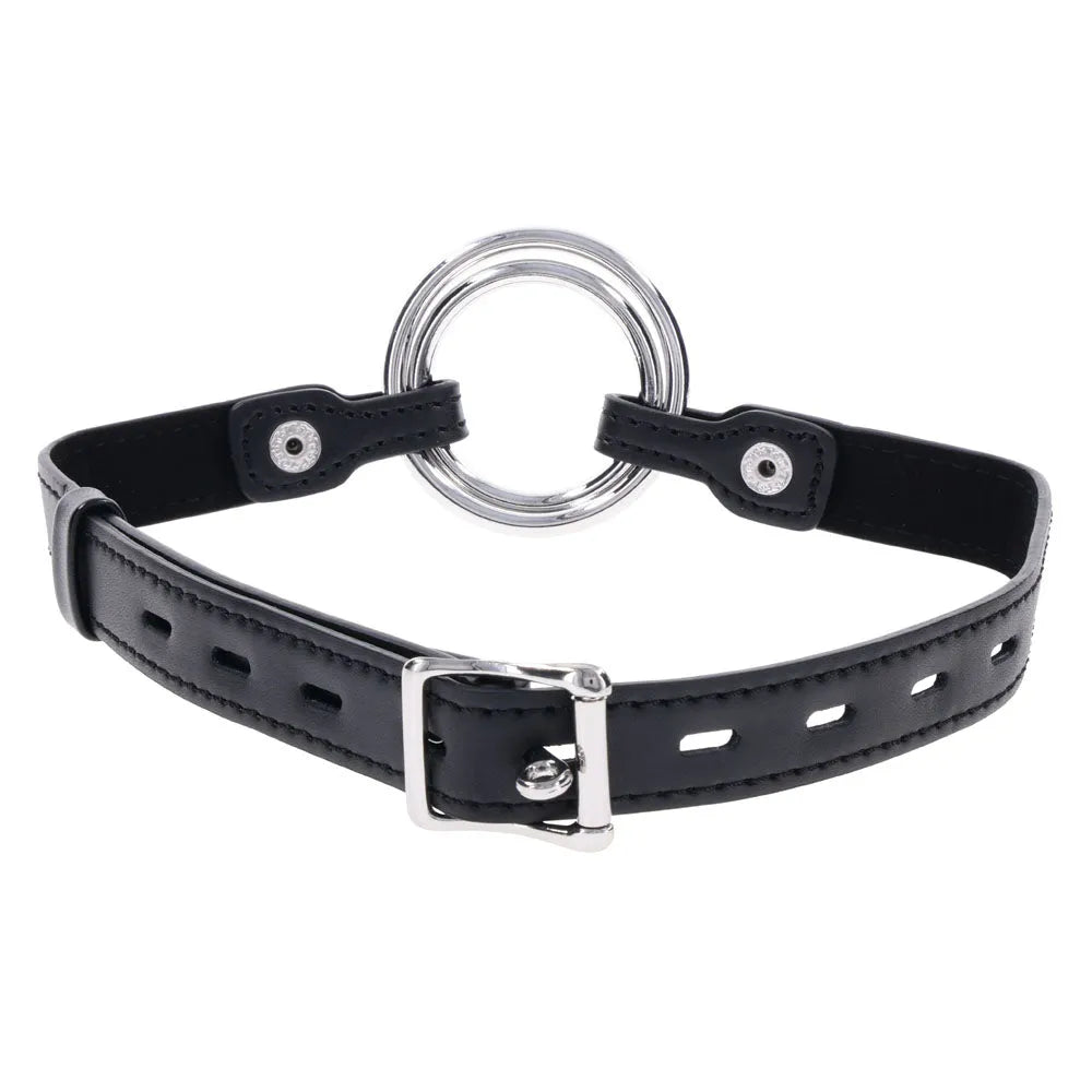 EDGE Interchangeable Ring Gag - Mouth Gag Restraint with 2 Interchangeable Pieces - Take A Peek
