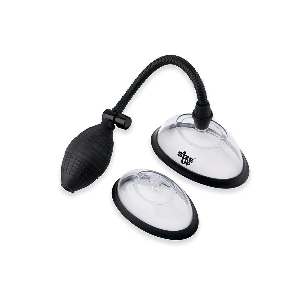 Size Up Classic Pussy Pump with 2 Chambers - Vagina Pump with 2 Interchangeable Chambers - Take A Peek